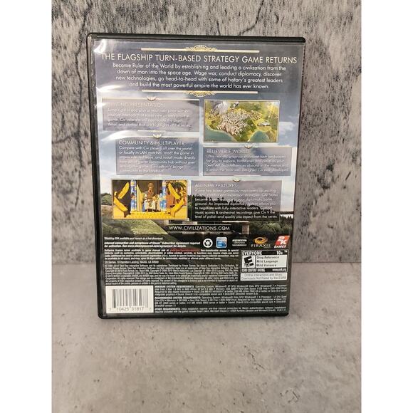 Civilization 5 - Sid Meier (PC, DVD, 2010) Complete With Manual And Poster - Picture 3 of 11